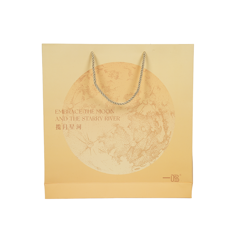 Aqua repugnans manubrio kraft/alba cardboard crustulam portare sacculum