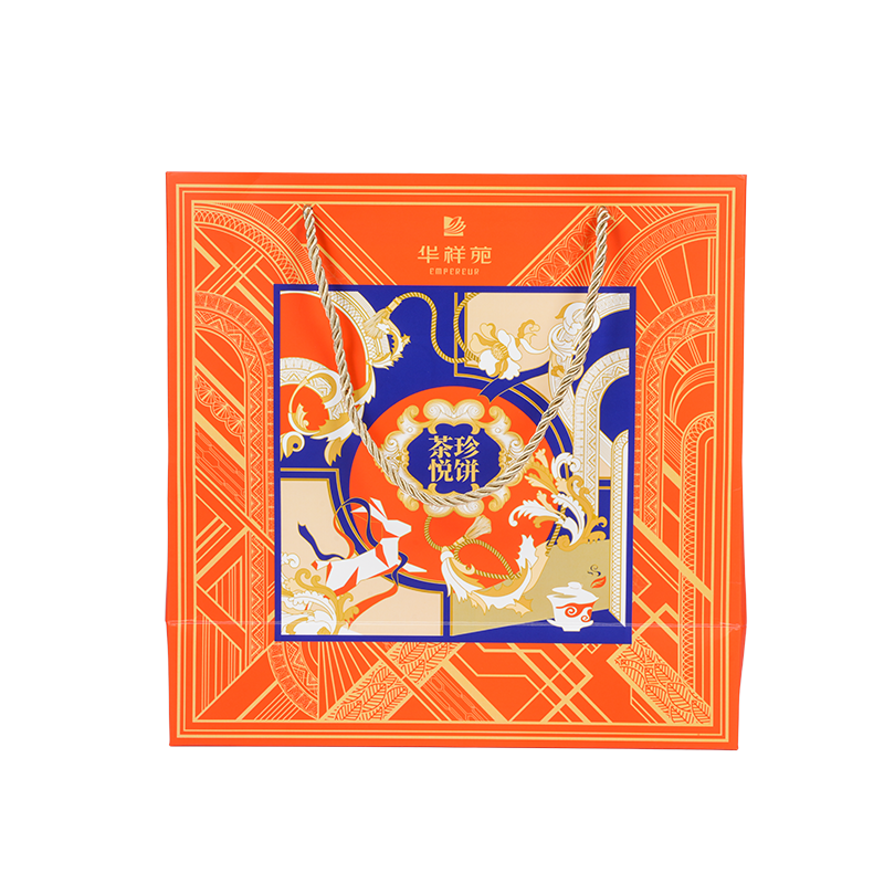 Aqua repugnans manubrio kraft/alba cardboard crustulam portare sacculum