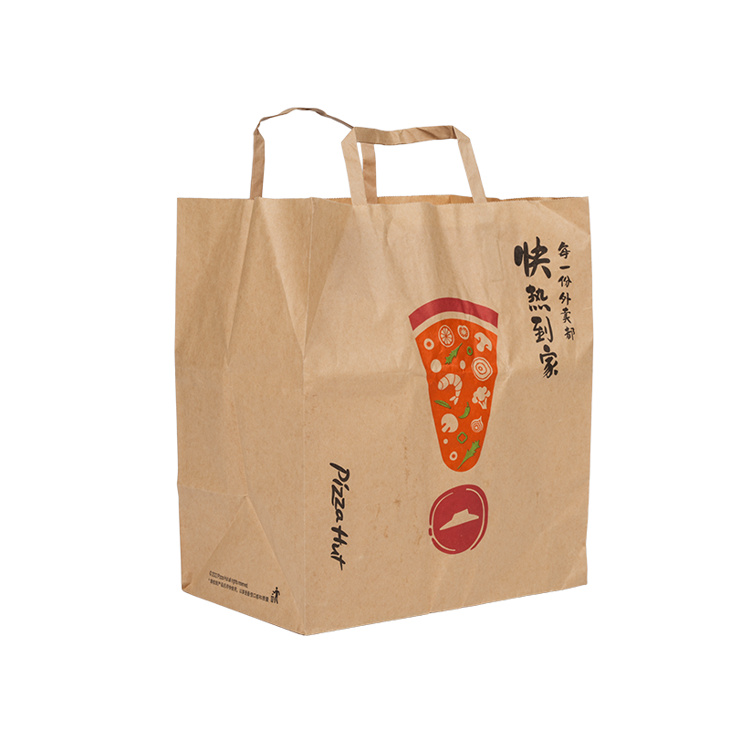 Aqua repugnans manubrio kraft/alba cardboard crustulam portare sacculum